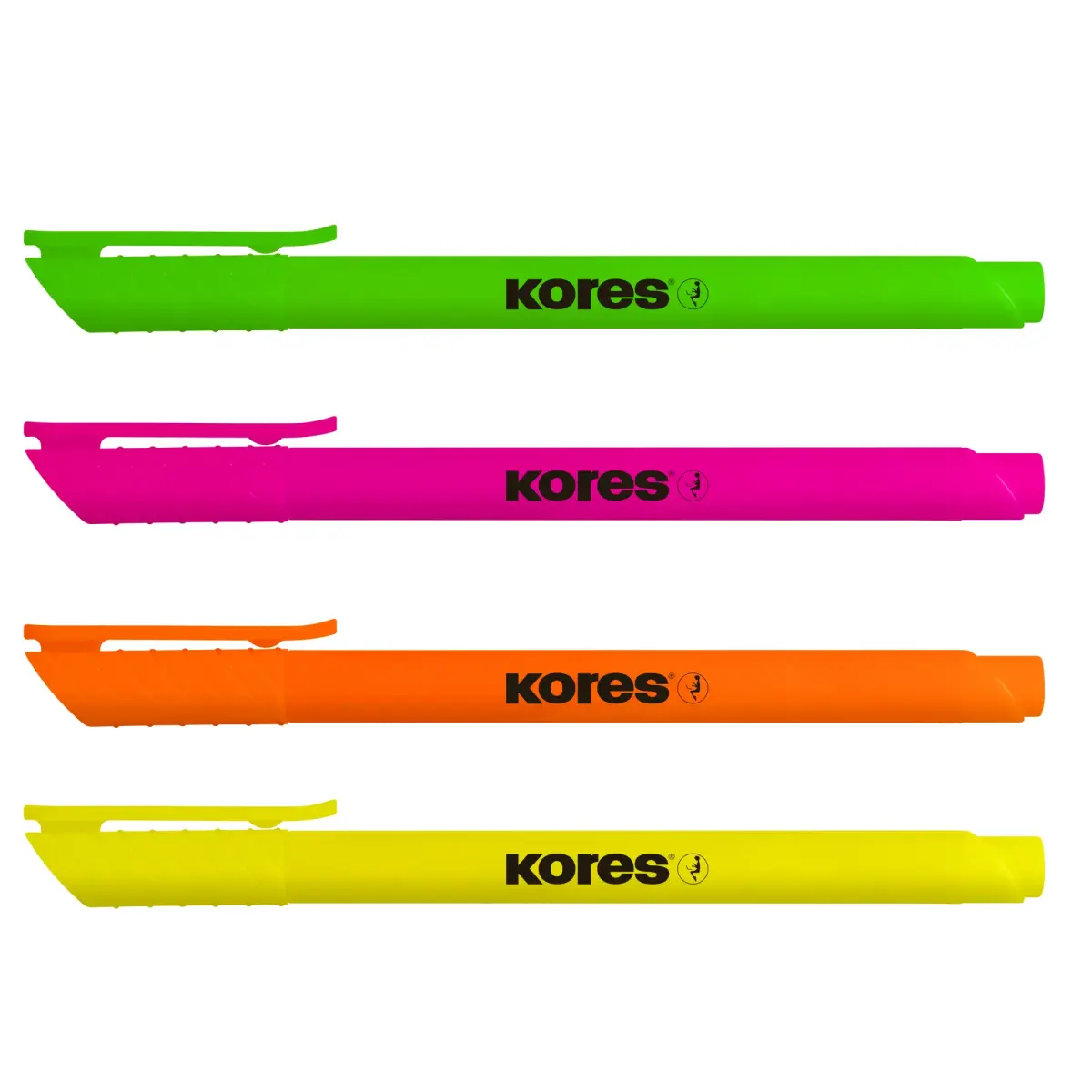 Teksta marķieris KORES HIGH LINER FINE 4 krāsu komplekts
