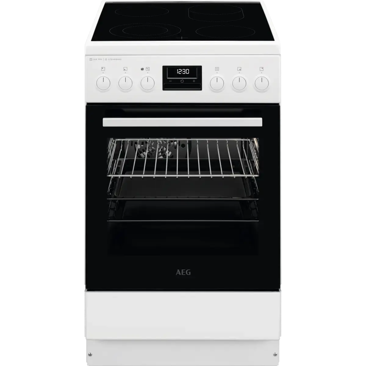 AEG keramiskā plīts, Steambake 6000. sērijas, balta