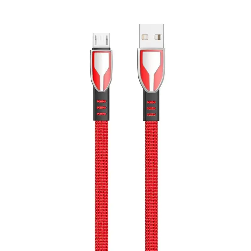 Dudao USB - micro USB Zinc alloy cloth braided 5 A 1 m usb cable red (L3PROM red)