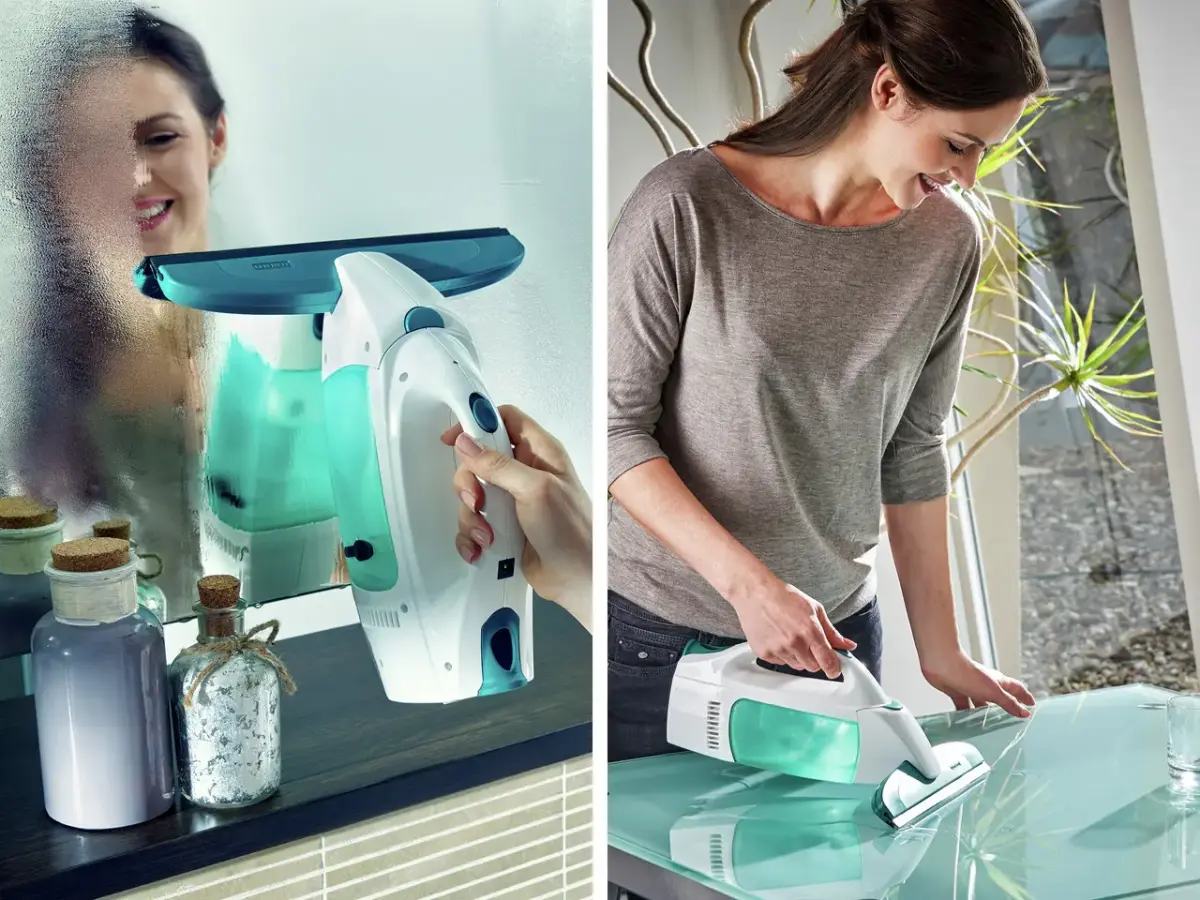 LEIFHEIT Vakuuma logu tīrītājs Dry&Clean ar logu mazgātāju un kātu 43cm