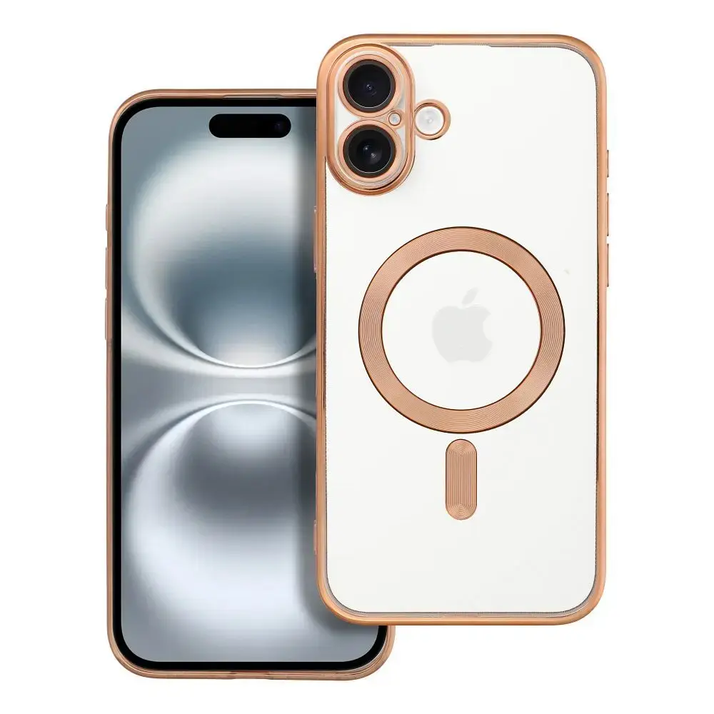 Electro Mag maciņš ar MagSafe atbalstu telefonam iPhone 16 Plus zelta krāsā