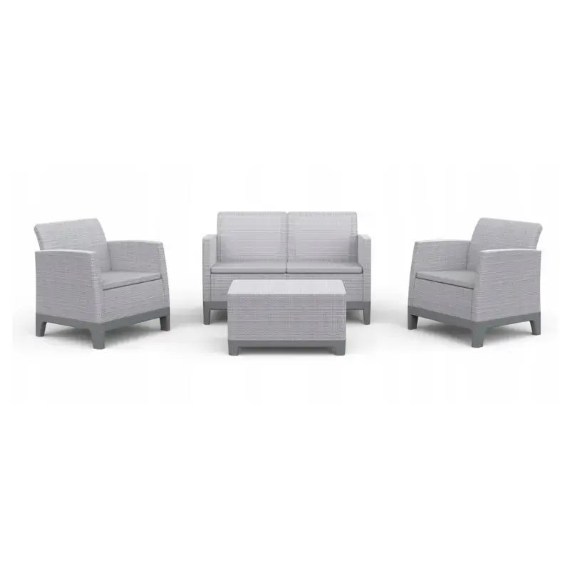 Dārza mēbeļu komplekts Scandi Forma 2 Seater Set gaiši pelēks/tumša tērauda pelēks