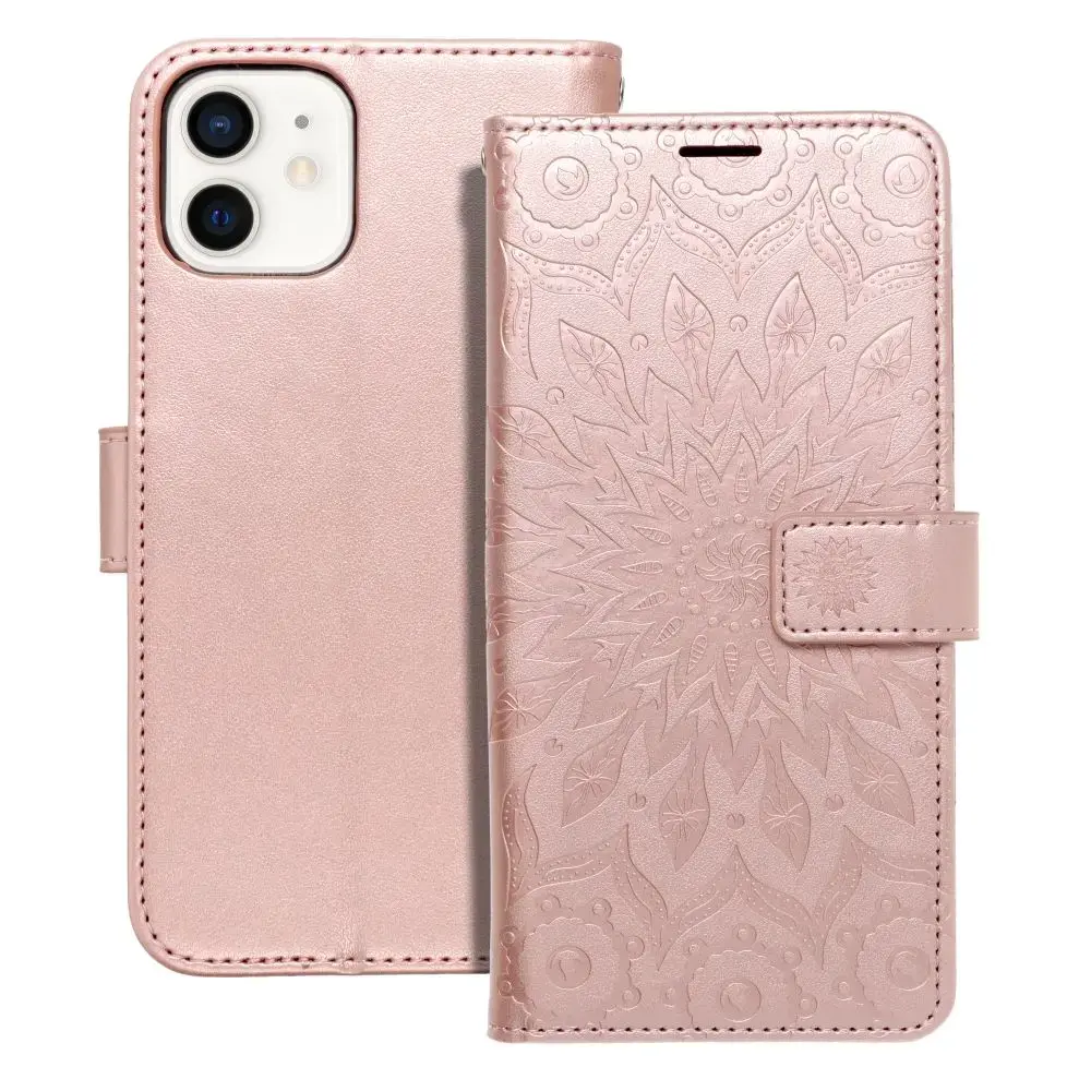 MEZZO mandala grāmatveida maciņš telefonam iPhone 12 | iPhone 12 Pro rozā