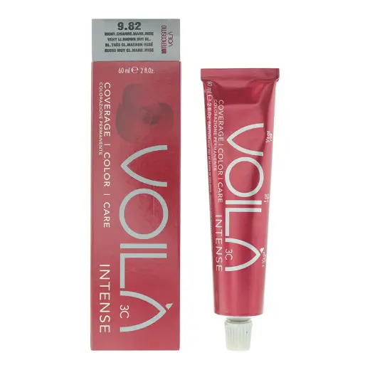 Intercosmo, Voila 3C Intense, Permanent Hair Dye, 9.82 Very Light Brown Iris Blonde, 60 ml