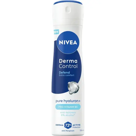 NIVEA, Deodorante, Antitranspirantspray Derma Control Defend (Antitranspirant) 150 Ml (Getto Vaporizzato, 150ml)