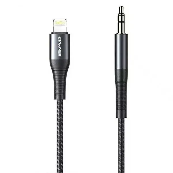 AWEI Adapter CL-116L Lightning|Jack 3.5 szary|dark grey
