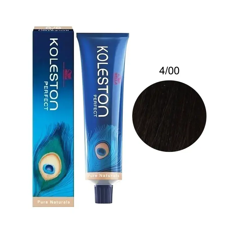Wella Professionals, Koleston Perfect, Permanent Hair Dye, 4/00 Medium Chestnut Intense Natural, 60 ml