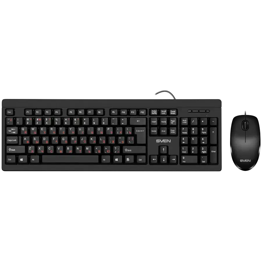 Combo Keyboard+mouse KB-S320C black (104 keys, 1000DPI, 2+1 bt.)