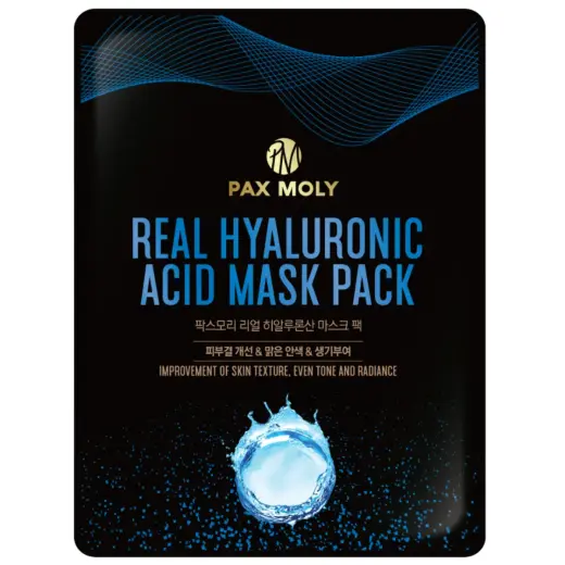 PaxMoly, Real Hyaluronic Acid, Even Tone & Brighten, Sheet Mask, For Face, 25 ml