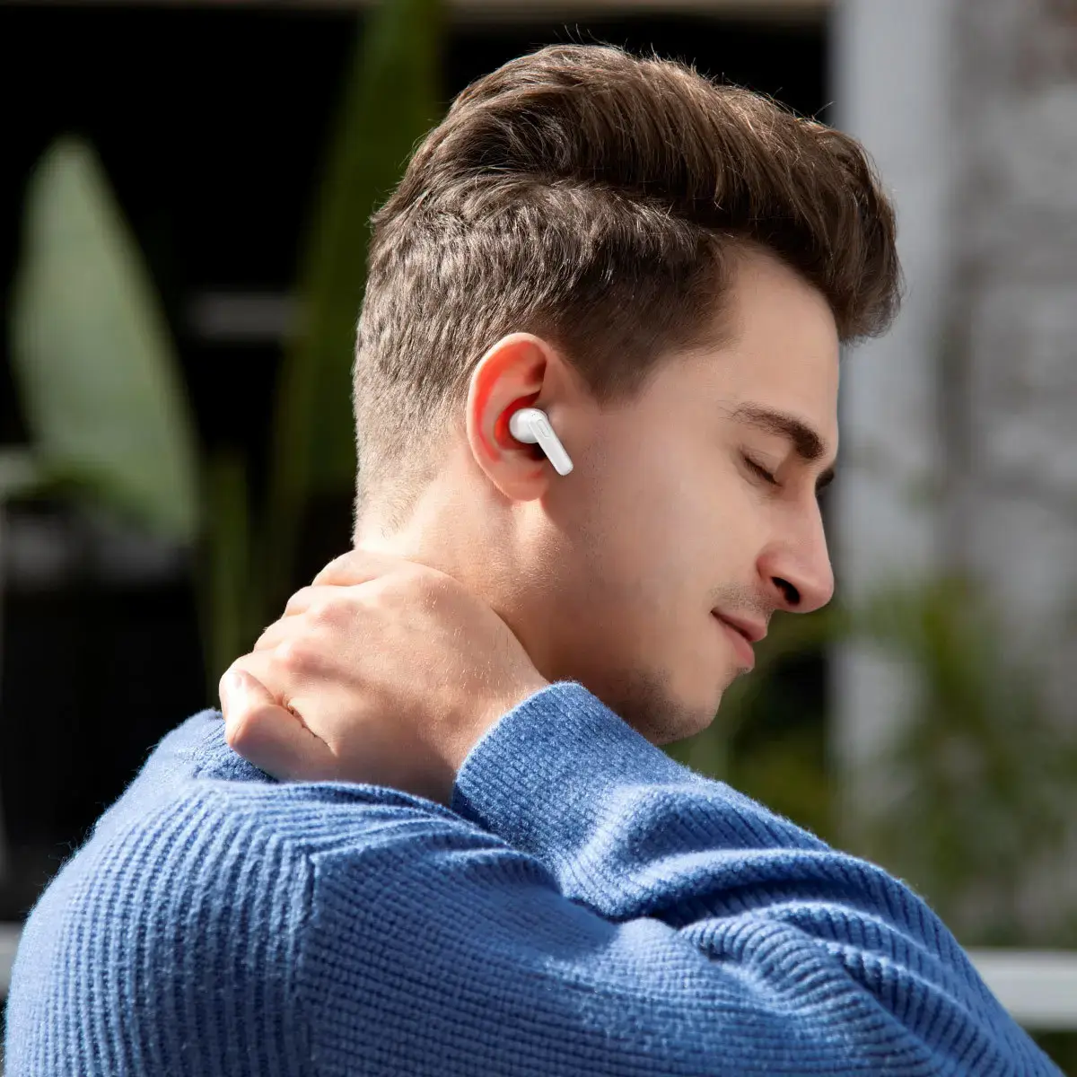 Baseus SIMU S2 bezvadu austiņas ANC | Bluetooth 5.0 | baltas