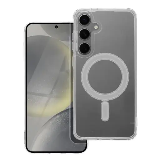 Case for Samsung S24 PLUS Clear Mag Cover compatible with MagSafe transparent