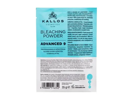 Kallos Cosmetics KJMN Advanced 9 Bleaching Powder Hair Color 35 g