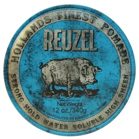 Blue Strong Hold Water Soluble Pomade by Reuzel for Men - 12 Oz Pomade