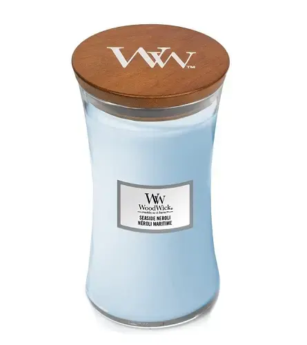 WoodWick Seaside Neroli scented candle with wooden wick 609,5 g