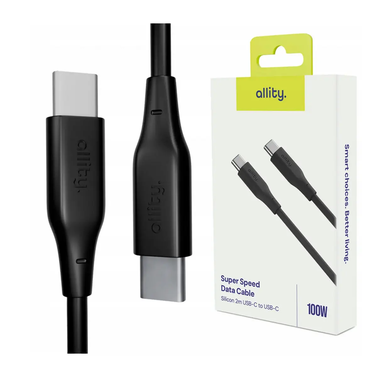 Allity cable AUC-02 USB-C - USB-C 2.0 m 100W black