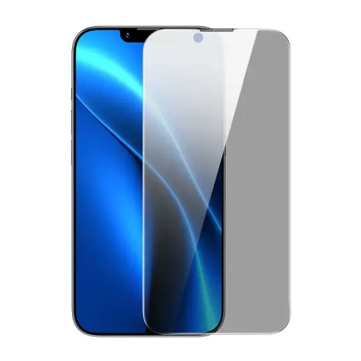 Baseus Crystal Tempered Glass Dust-proof with Privacy Filter 0.3mm for iPhone 14|13|13 Pro (1pc)