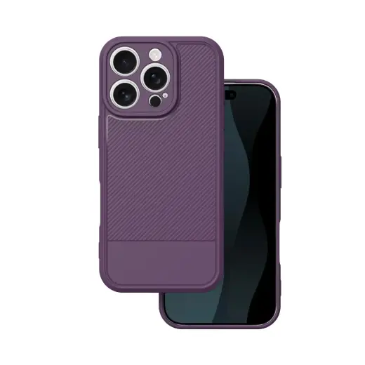 Simple Carbon maciņš telefonam iPhone 16 Pro violets