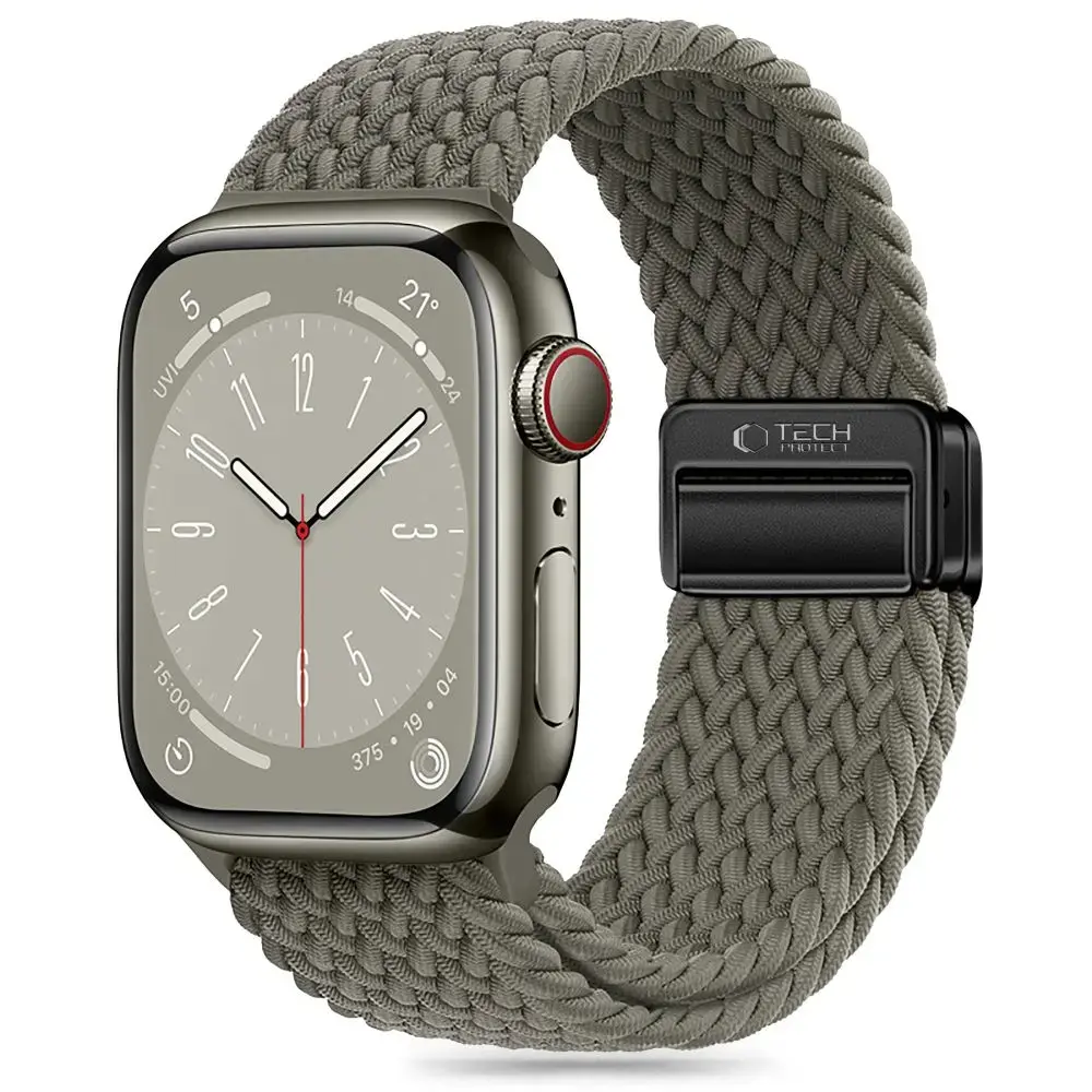 TECH-PROTECT NYLONMAG APPLE WATCH 6 | 7 | 8 | 9 | 9 | 10 | SE | ULTRA 1 | 2 (44 | 45 | 46 | 49 MM) OLĪVU PELĒKS