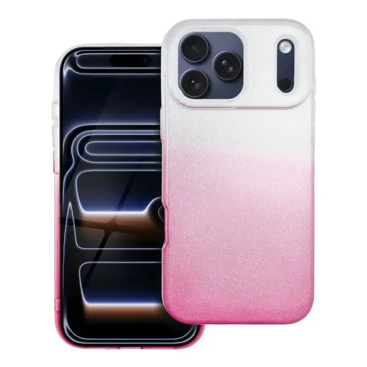 SHINING maciņš telefonam iPhone 17 Pro Max caurspīdīgs rozā