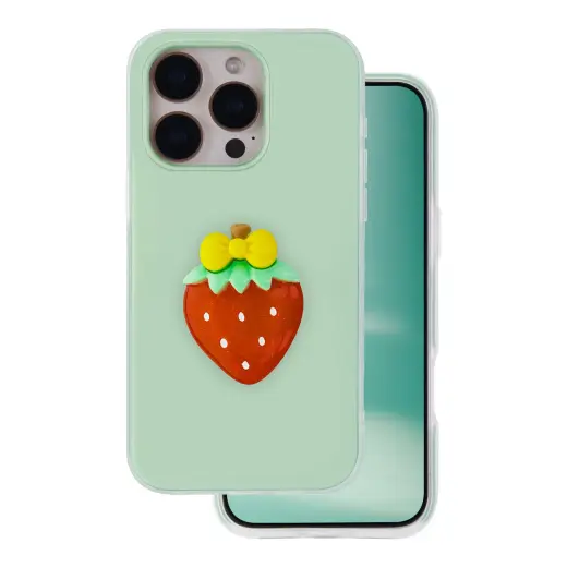 Fruit 2in1 telefoni ümbris iPhone 15 Pro roheline