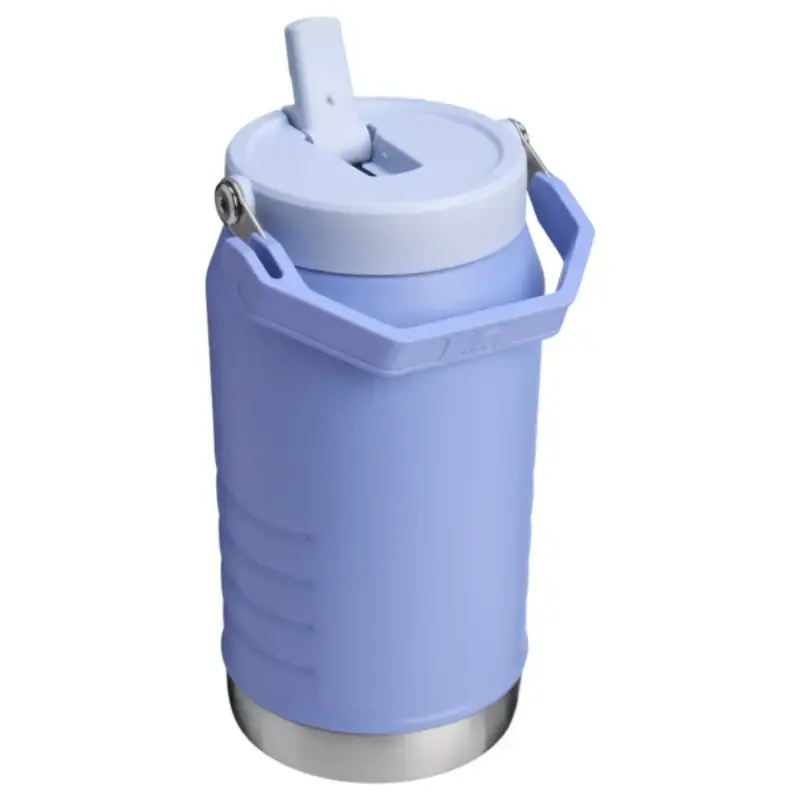 Termopudele ar salmiņu The IceFlow Flip Straw 2.0 Jug 1,90L hortenziju zila