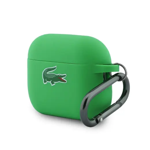 Lacoste Liquid Silicone Croc Logo Case for AirPods Pro 3 Green