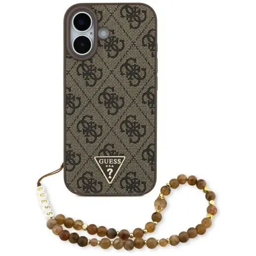Etui Guess 4G Strap Triangle Logo         MagSafe do iPhone 17 brązowy