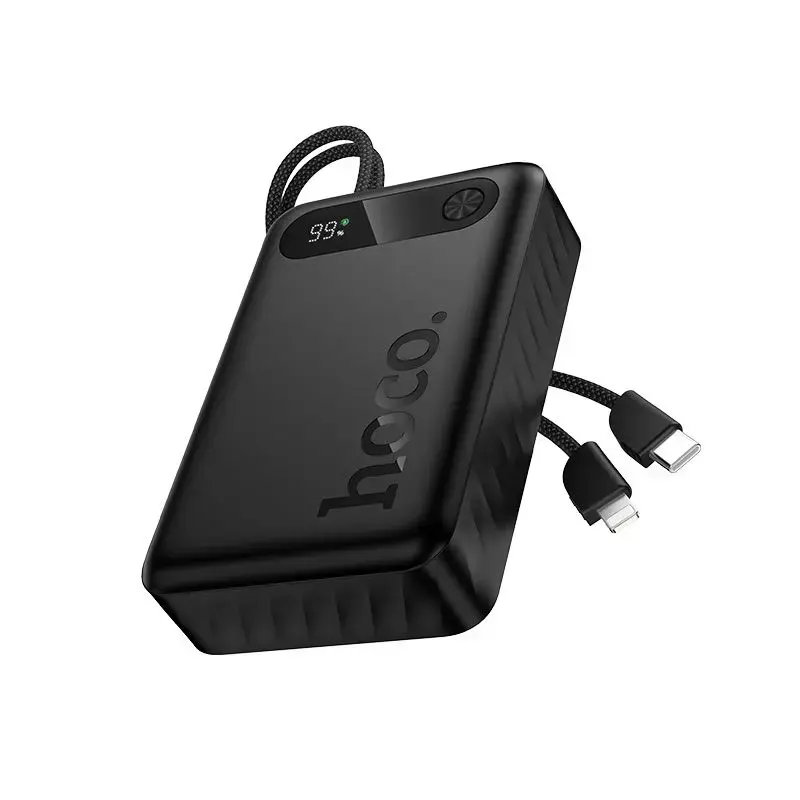 Hoco J171 Edge Power Bank | 10,000 mAh | 22.5W | PD, QC | USB-C, Lightning | black