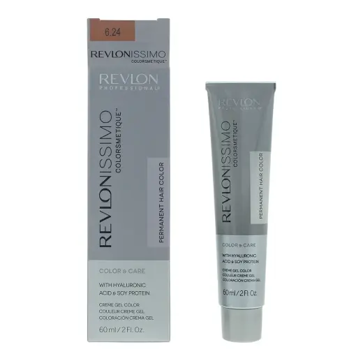 Revlon, Revlonissimo Colorsmetique, Permanent Hair Dye, 6.24 Dark Coppery Pearl Blonde, 60 ml