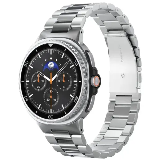 Spigen Modern Fit išmaniojo laikrodžio dirželis Samsung Galaxy Watch 8/Classic (40/44/46 mm) | nerūdijantis plienas | pilkas