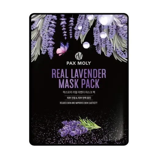 PaxMoly, Real Lavender, Elasticity, Sheet Mask, For Face, 25 ml