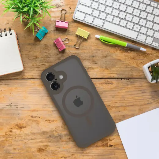 Full Matte Mag telefono dėklas su MagSafe palaikymu Samsung Galaxy S25+ (S936) rudas
