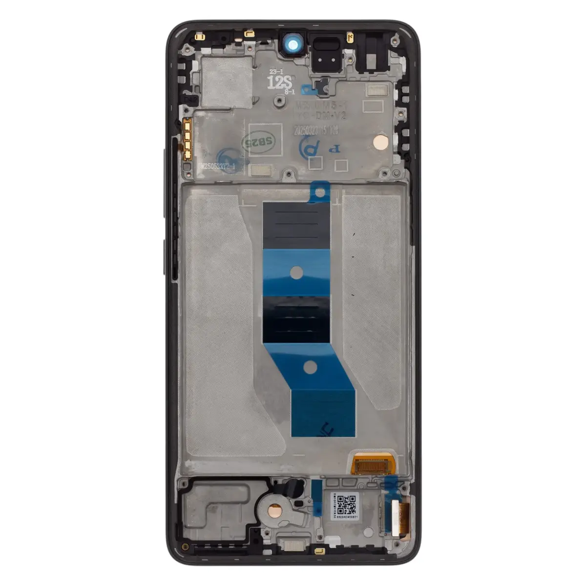 LCD Display + Touch Unit + Front Cover for Poco M7 Pro 5G Black (Service Pack)