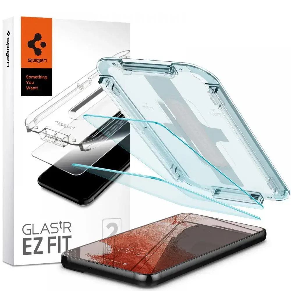 Spigen EZ FIT aizsargstikls telefonam Samsung Galaxy S22 2 gab.