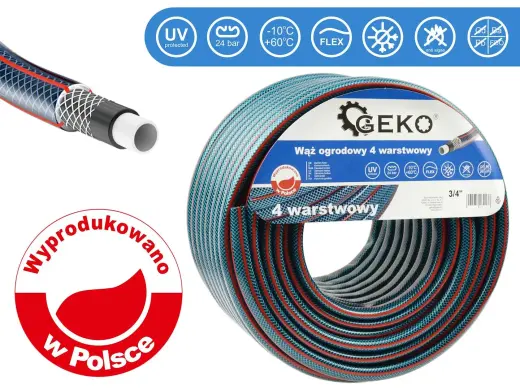 GEKO 4-kihiline aiavoolik 3/4" 50m