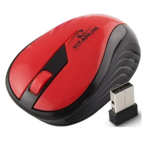 Titanium TM114R RED 1000DPI OPTISKĀ BEZVADU DATORPELE