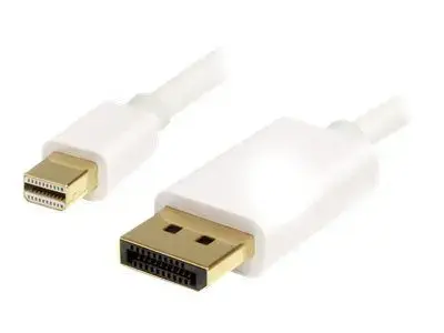 StarTech.com 2m 6 ft White Mini DisplayPort to DisplayPort 1.2 Adapter Cable M|M - DisplayPort 4k with HBR2 support - Mini DP to DP Cable (MDP2DPMM2MW) - DisplayPort cable - 2 m