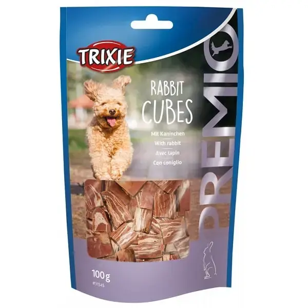 Gardums suņiem : Trixie Premio Rabbit Cubes, 100g
