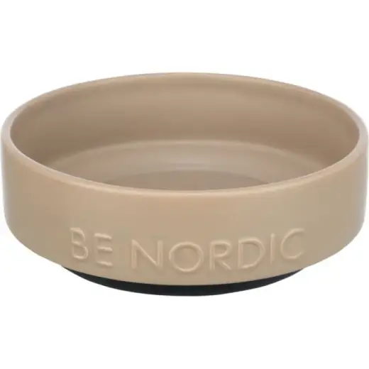 Bļoda dzīvniekiem, keramika - Trixie BE NORDIC bowl, ceramic/rubber, 0.5 l/ø 16 cm