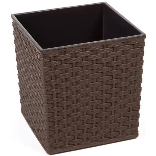 Flower pot Juka rattan 250x250mm, dark brown