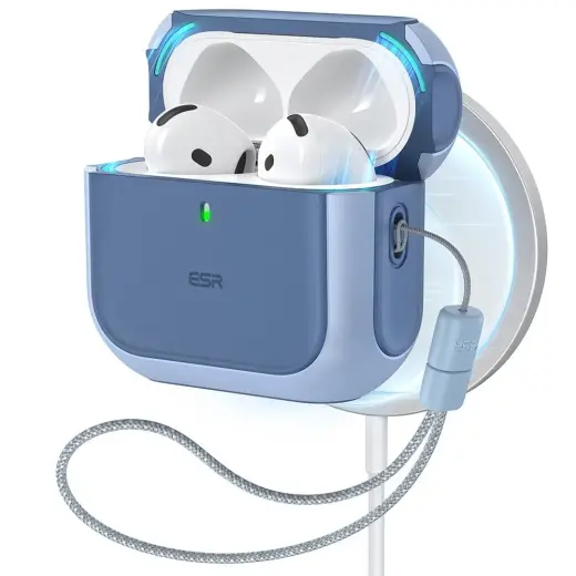ESR Orbit Halolock MagSafe case for Apple AirPods 4 - blue