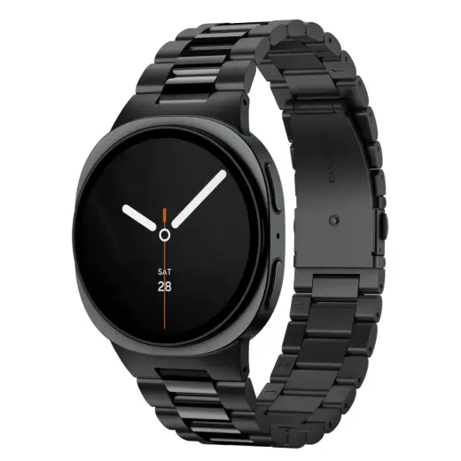 Spigen Modern Fit 316L išmaniojo laikrodžio dirželis Galaxy Watch 8/9/Classic (40/44/46 mm) | nerūdijantis plienas | juodas