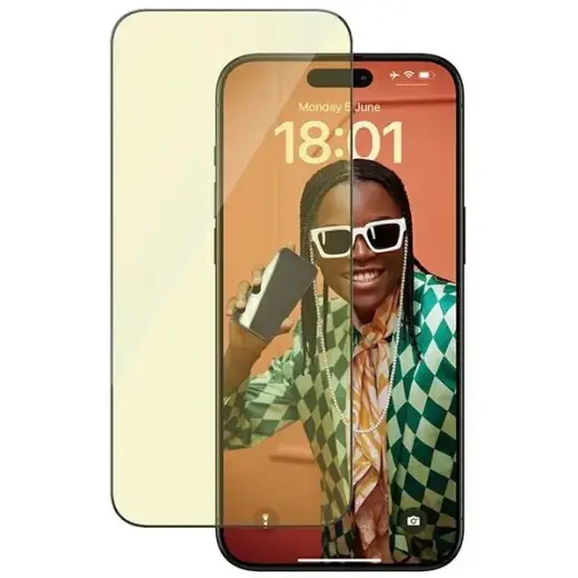 PanzerGlass Ultra-Wide Fit grūdintas stiklas telefonui iPhone 15 Pro Max 6.7" 2in1 ekrano apsauga nuo atspindžių ir mėlynos šviesos, su Easy Aligner komplekte 2816