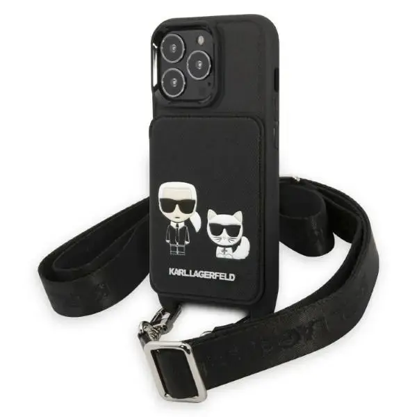 Karl Lagerfeld KLHCP13LSAKCHSK iPhone 13 Pro | 13 6,1" hardcase Saffiano Karl & Choupette Embossed