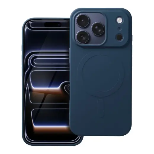 Silicone Mag Cover (big hole) telefono dėklas su MagSafe palaikymu iPhone 17 Pro mėlynas
