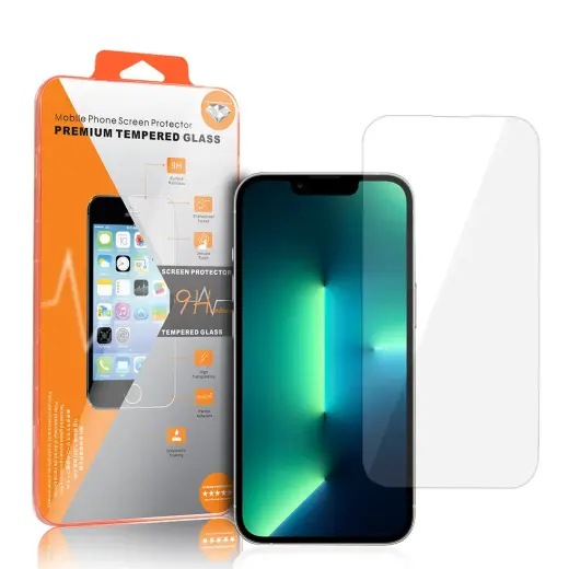 Grūdintas stiklas telefonui iPhone 16 Plus, oranžinis