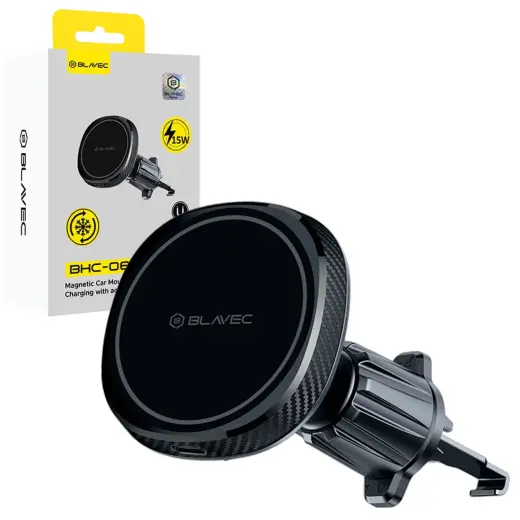 Blavec Car holder BHC-06B 15W magnetic with induction charging and active cooling to air vent (BHC06B-MAVIB) black