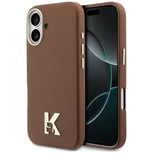 Karl Lagerfeld Karl Head Logo maciņš ar MagSafe atbalstu telefonam iPhone 17 brūns