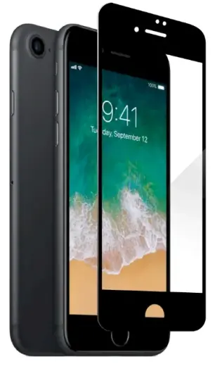 Fusion Full Glue 5D Tempered Glass Aizsargstikls Pilnam Ekrānam Apple iPhone SE 2020 Melns