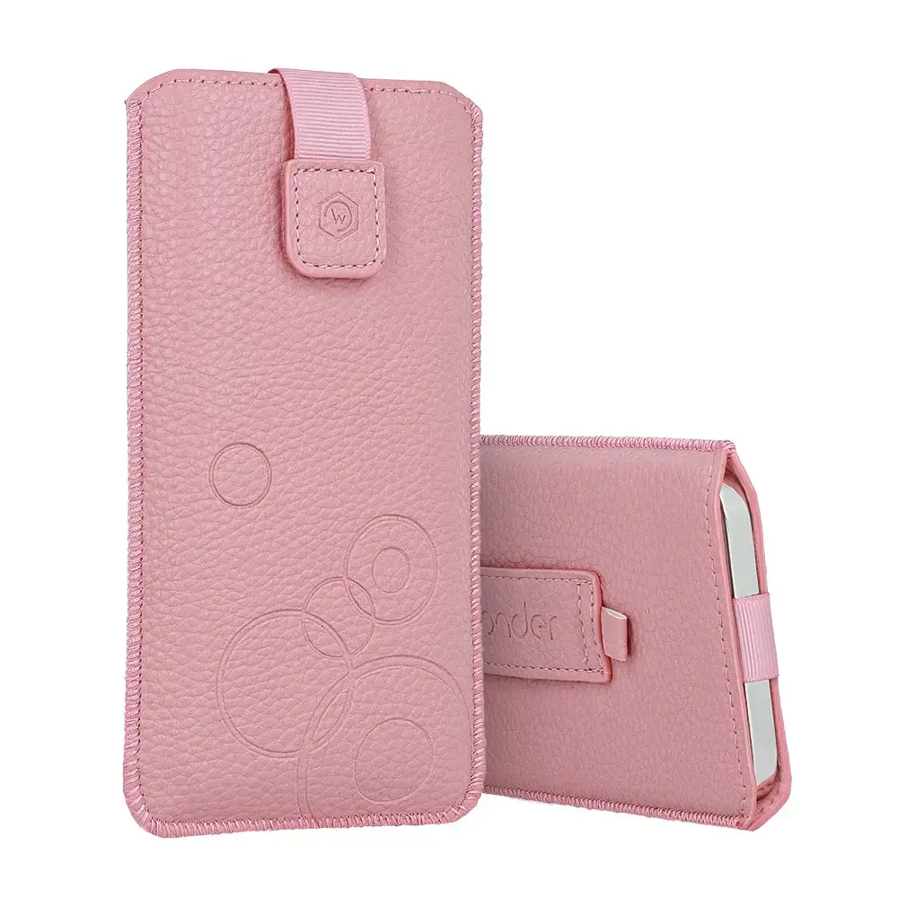 WONDER Deko Pouch Case (Size XXL) for Samsung S25 Ultra/S24 Ultra/M35/M23/A16 5G/Xiaomi Redmi 14C pink